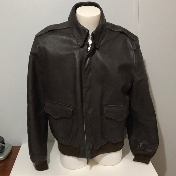 PROTECH Other - VINTAGE LEATHER TYPE A-2 FLYER’S BOMBER JACKET L